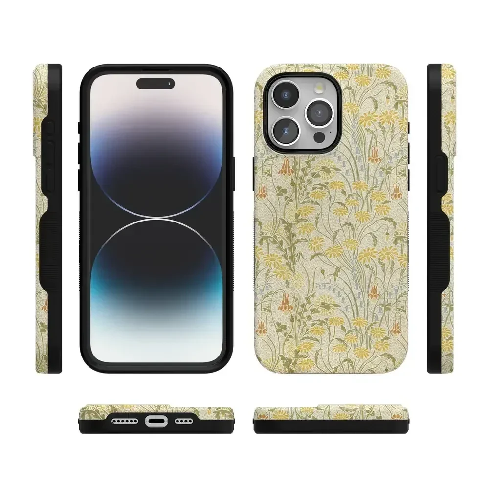 Boho Blooms | Golden Floral Case iPhone Case get.casely