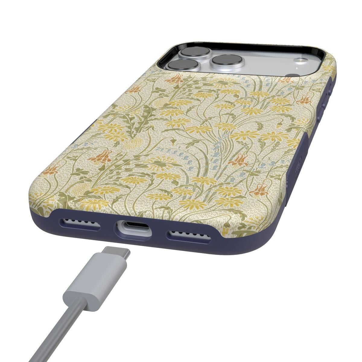 Boho Blooms | Golden Floral Case iPhone Case get.casely