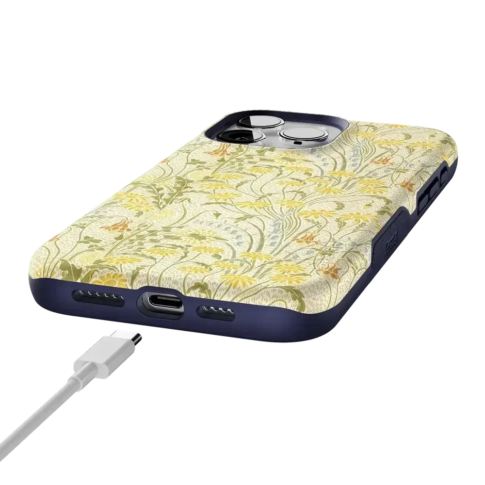 Boho Blooms | Golden Floral Case iPhone Case get.casely