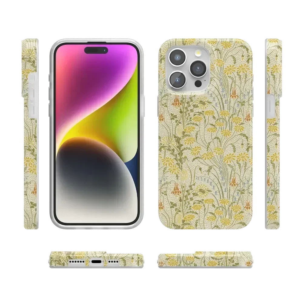 Boho Blooms | Golden Floral Case iPhone Case get.casely