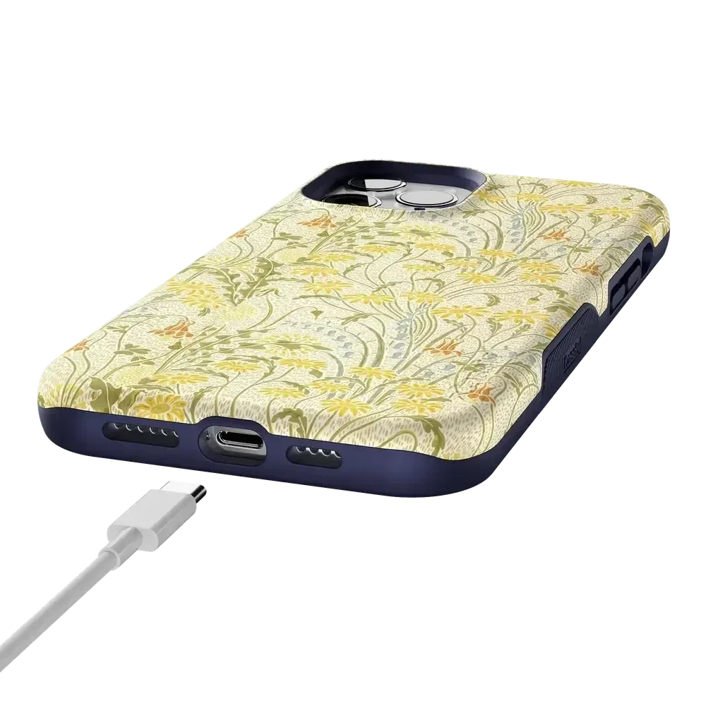 Boho Blooms | Golden Floral Case iPhone Case get.casely