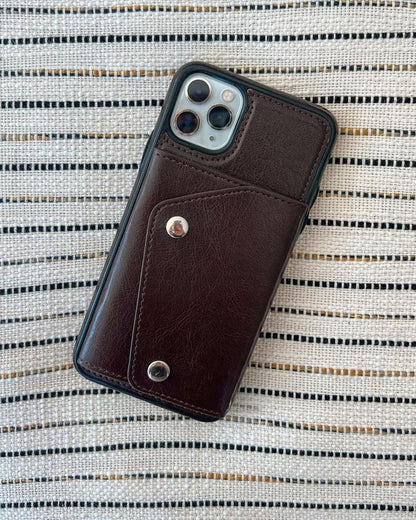 Brown Vegan Leather | Wallet Case iPhone Case get.casely