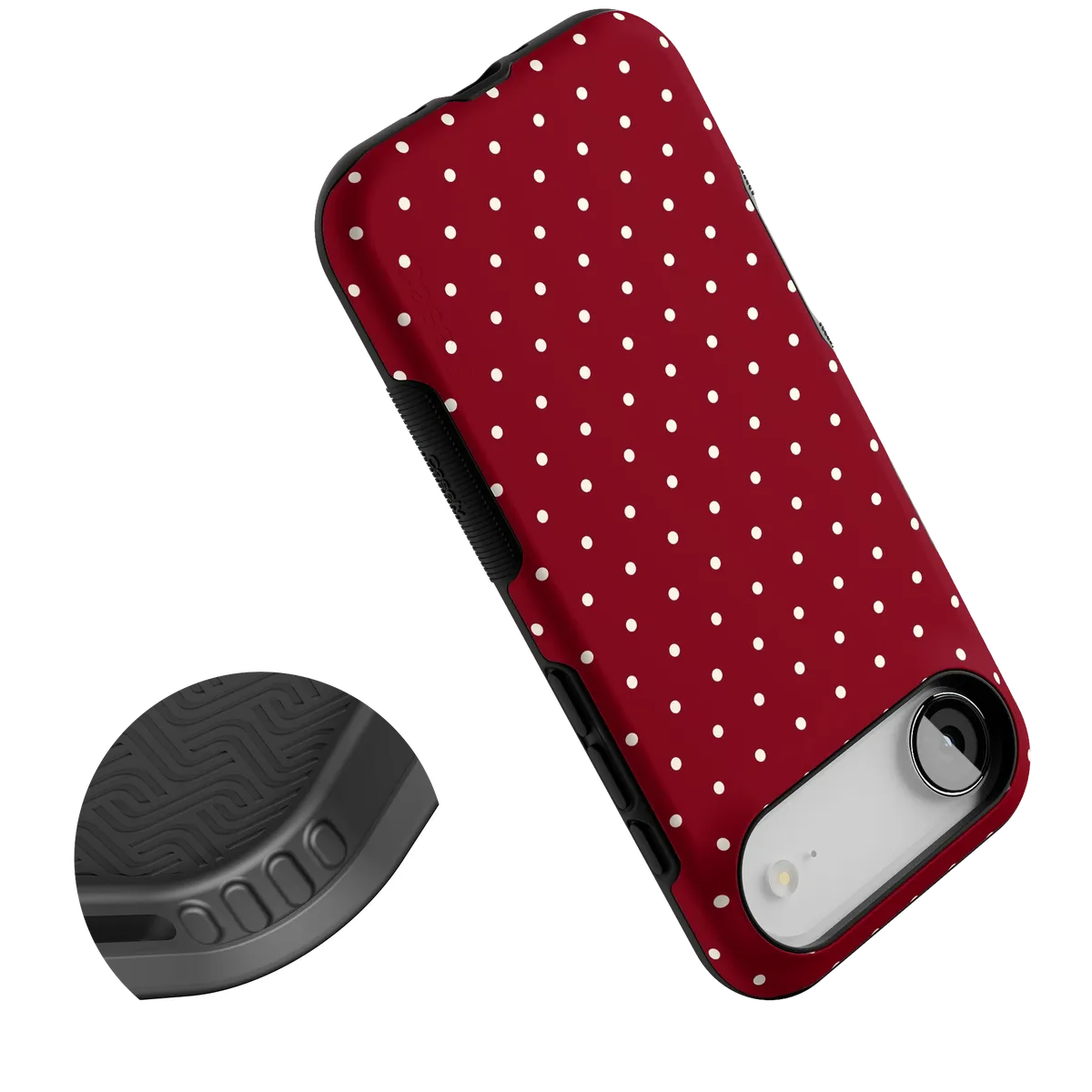 On the Dot | Maroon Polka Dot Case