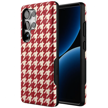 Scarlet Stitch | Red Houndstooth Case