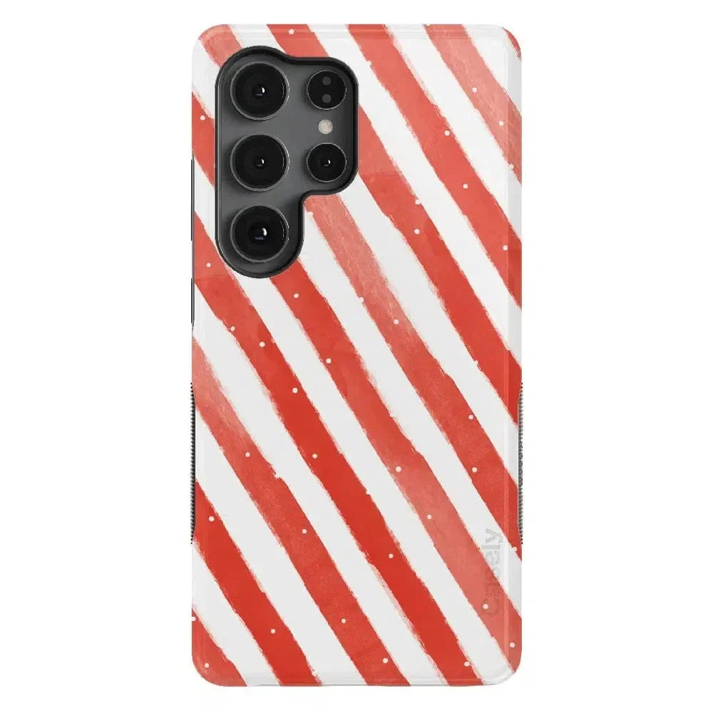 Candy Cane Lane | Peppermint Stripes Case Phone Case Casetry Bold Flex + MagSafe® Galaxy S25 Ultra