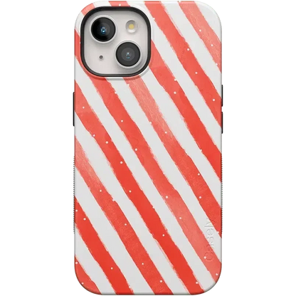 Candy Cane Lane | Peppermint Stripes Case Phone Case Casetry Bold Flex + MagSafe® iPhone 15 Plus