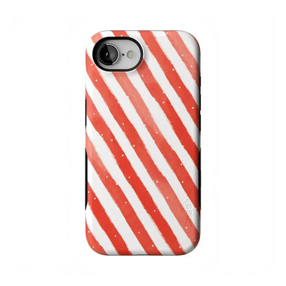 Candy Cane Lane | Peppermint Stripes Case Phone Case Casetry Bold Flex + MagSafe® iPhone 16e