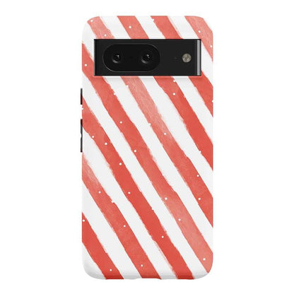 Candy Cane Lane | Peppermint Stripes Case Phone Case Casetry Essential Google Pixel 8