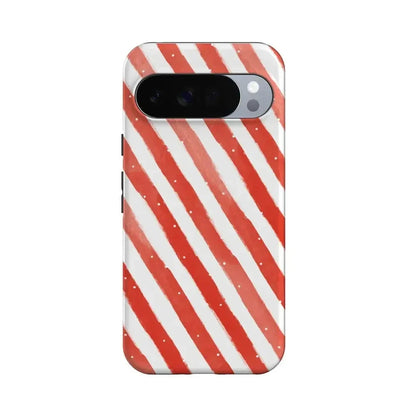 Candy Cane Lane | Peppermint Stripes Case Phone Case Casetry Essential + MagSafe® Google Pixel 10 Pro XL