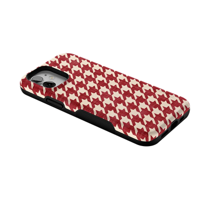 Scarlet Stitch | Red Houndstooth Case