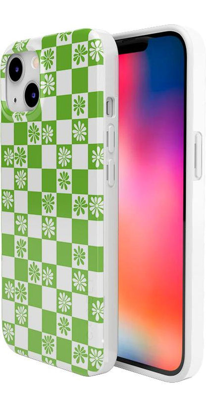 Check Mate | Daisy Checkerboard Floral Case iPhone Case get.casely