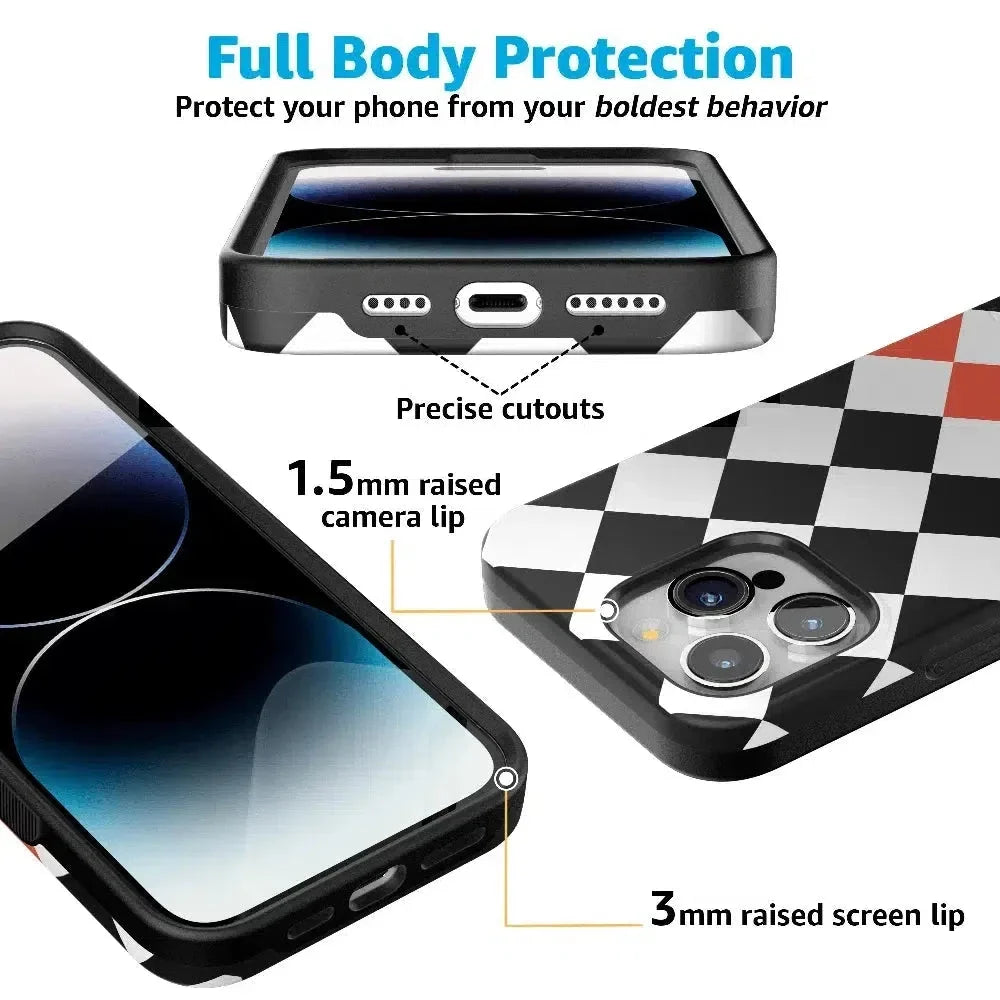 Checkerboard | High Contrast Design Case Phone Case Casetry