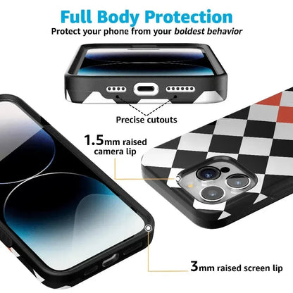 Checkerboard | High Contrast Design Case Phone Case Casetry