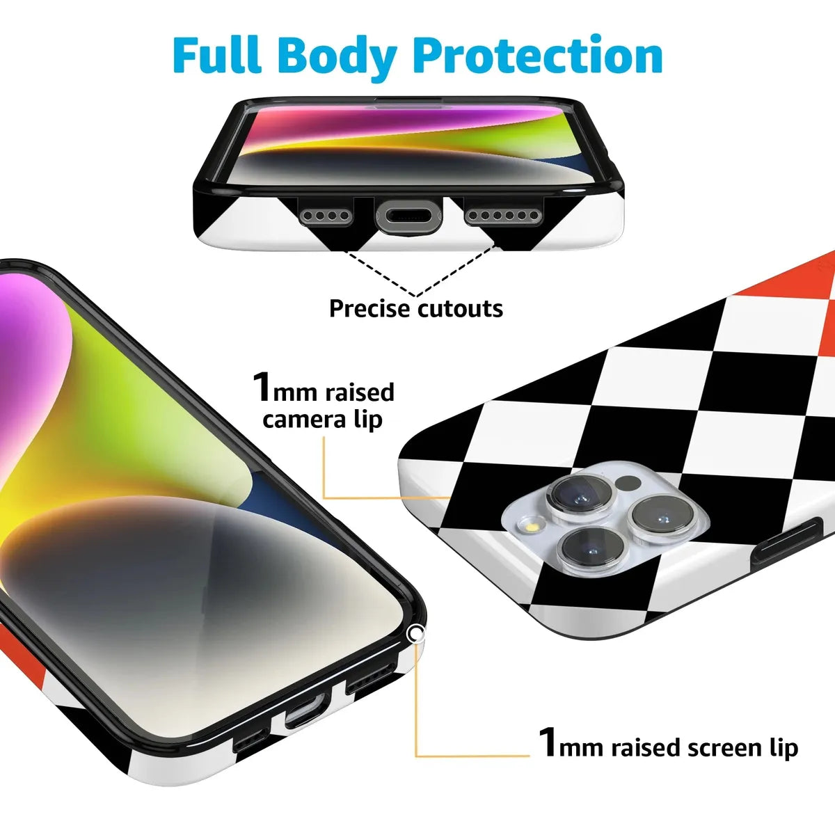 Checkerboard | High Contrast Design Case Phone Case Casetry