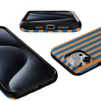Go New York | Blue & Orange Stripes Case