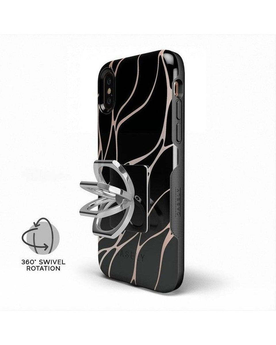 Classic Black iPhone Ring & Kickstand Phone Ring get.casely