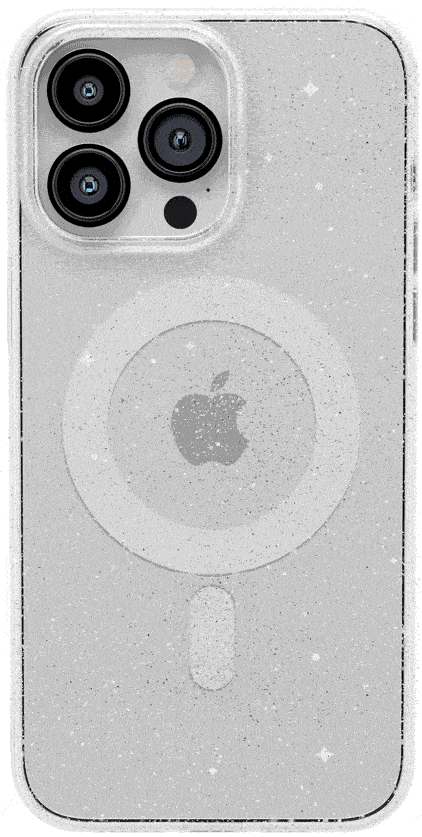 Clear Skies | Clear Shimmer Case iPhone Case get.casely Classic + MagSafe® iPhone 14 Pro Max