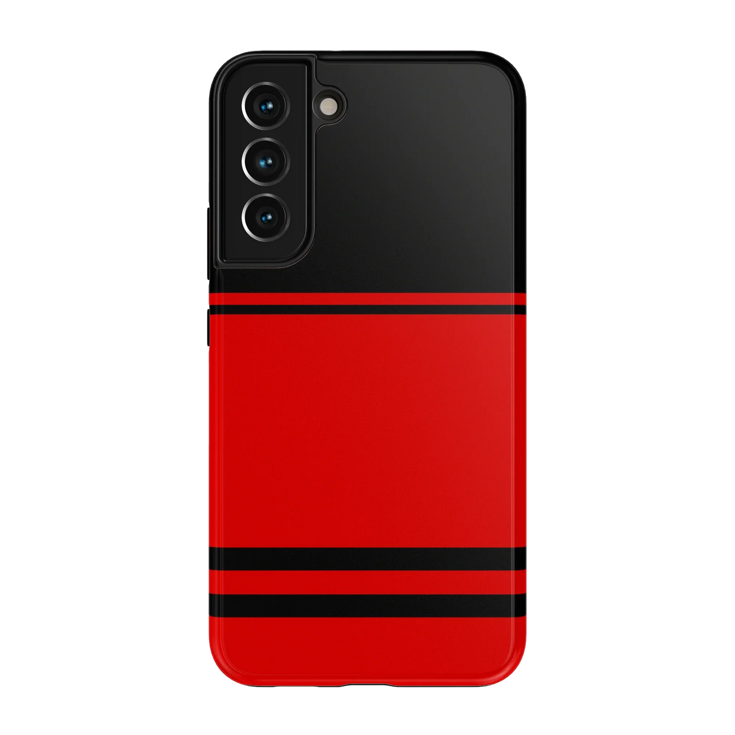 Go Canes | Black & Red Striped Case - Galaxy S22 Plus