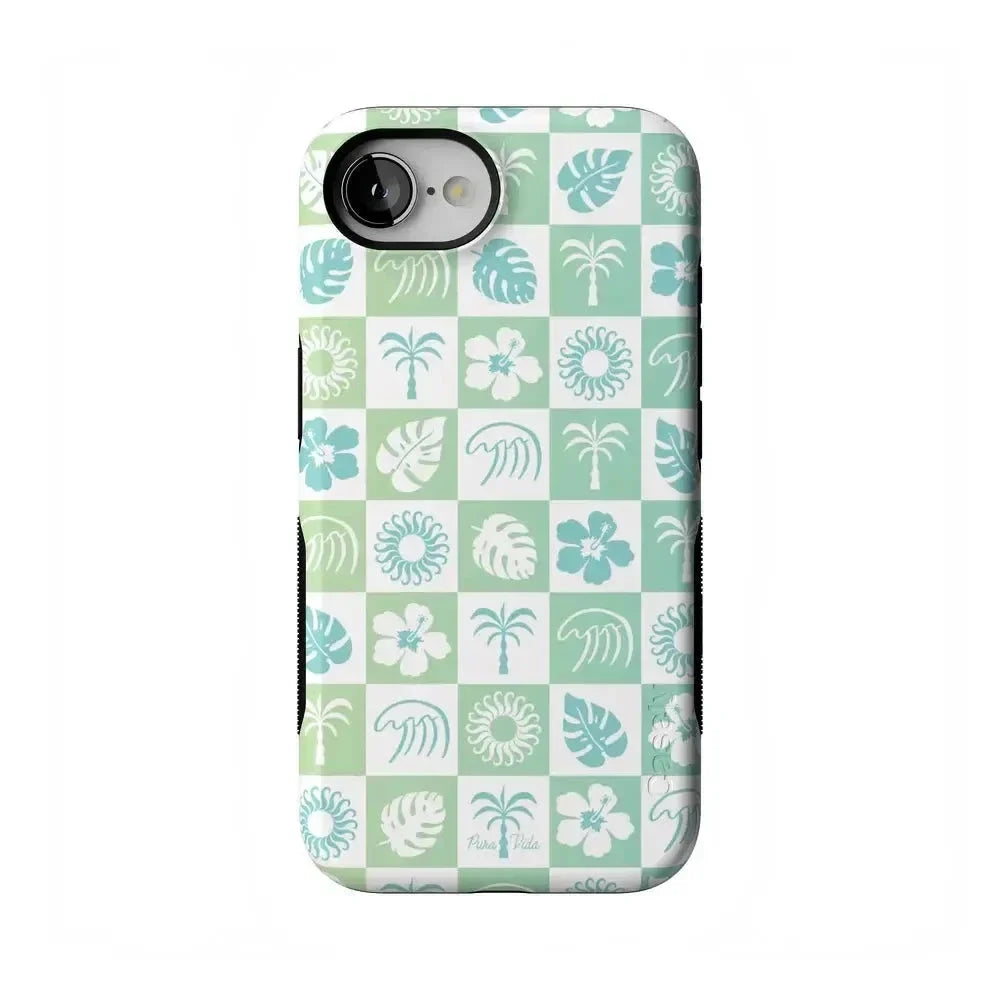 Coastal Checkers | Pura Vida Case iPhone Case get.casely Bold Flex + MagSafe® iPhone 16e