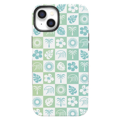 Coastal Checkers | Pura Vida Case iPhone Case get.casely Bold + MagSafe® iPhone 14