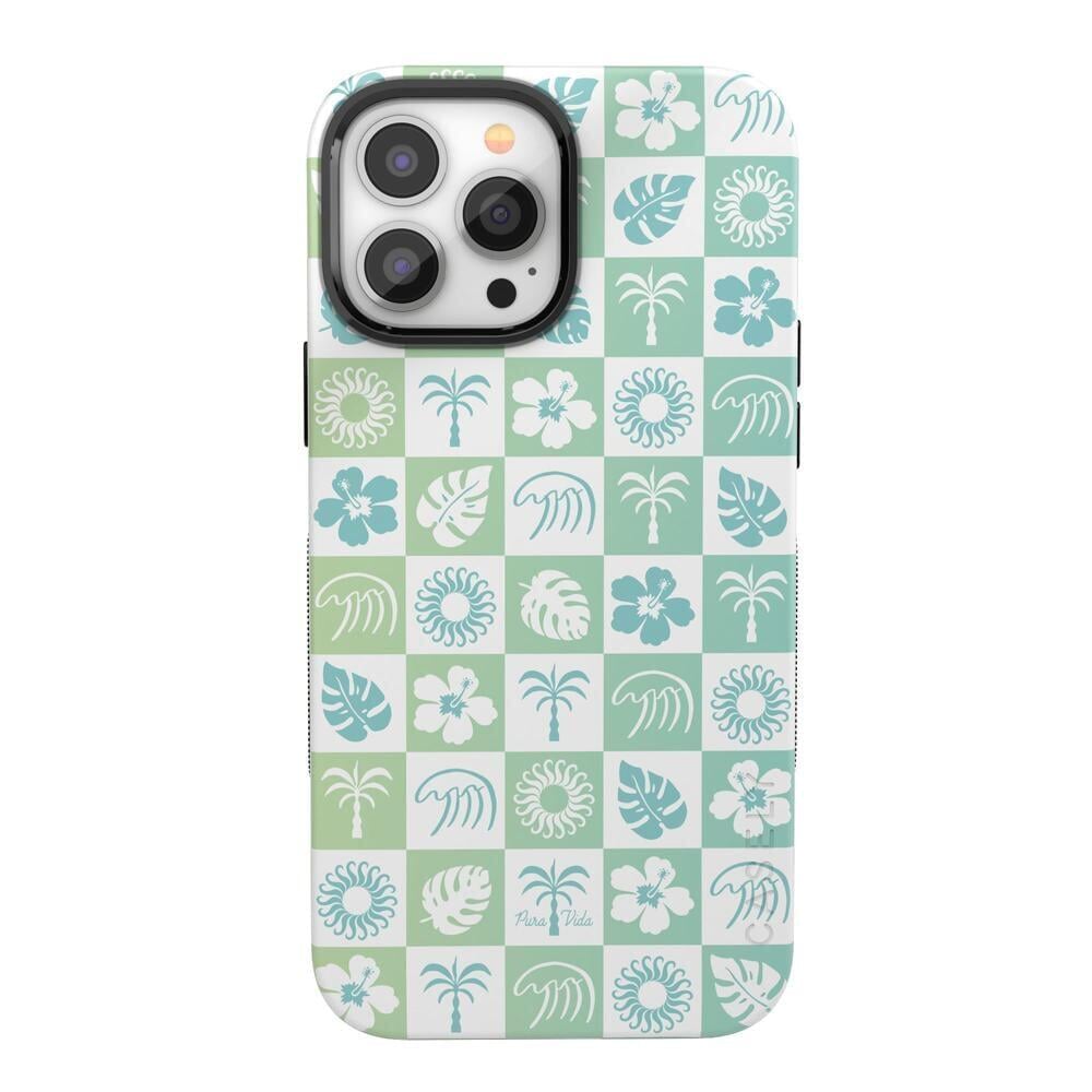 Coastal Checkers | Pura Vida Case iPhone Case get.casely Bold + MagSafe® iPhone 15 Pro Max