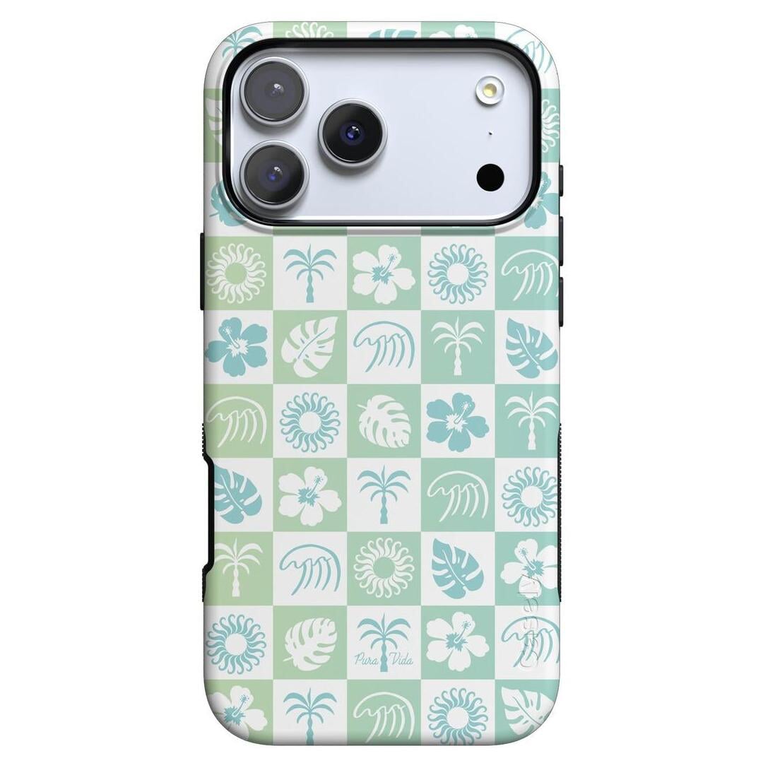 Coastal Checkers | Pura Vida Case iPhone Case get.casely Bold + MagSafe® iPhone 17 Pro Max