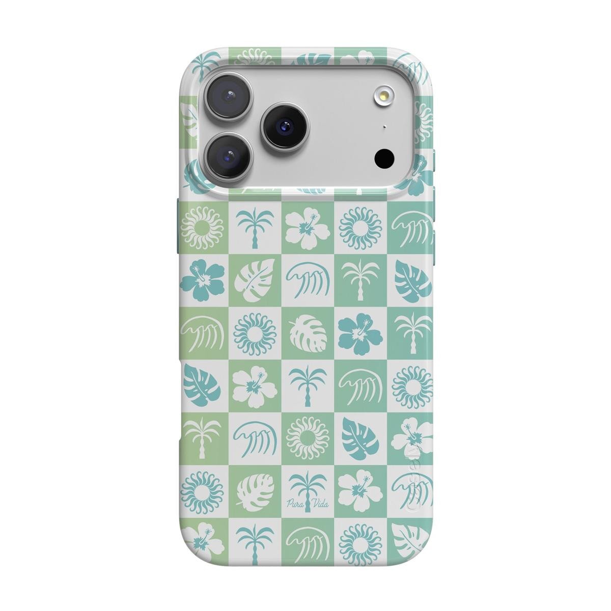 Coastal Checkers | Pura Vida Case iPhone Case get.casely Classic + MagSafe® iPhone 17 Pro Max