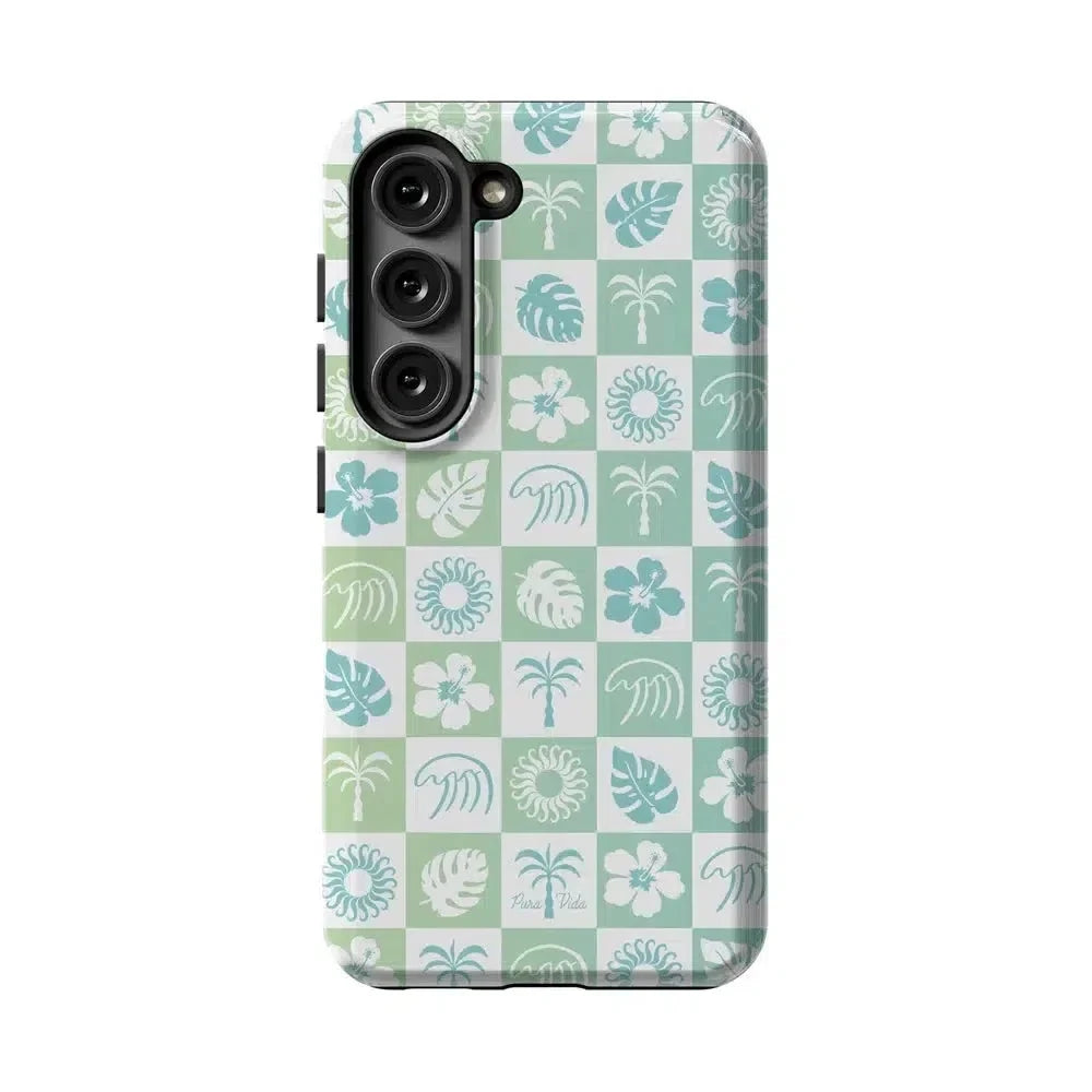 Coastal Checkers | Pura Vida Case iPhone Case get.casely Essential Galaxy S24