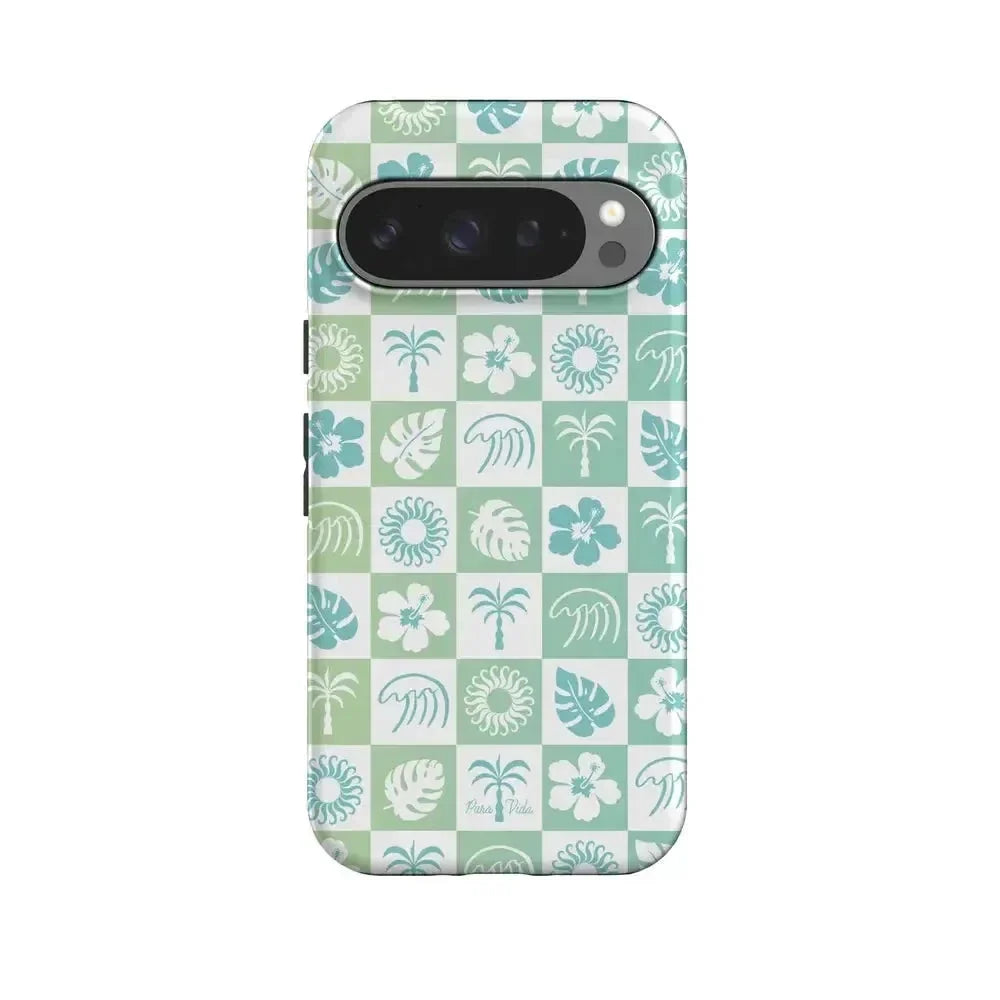 Coastal Checkers | Pura Vida Case iPhone Case get.casely Essential + MagSafe® Google Pixel 10 Pro