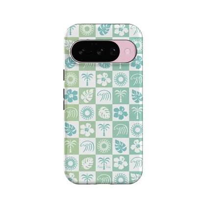 Coastal Checkers | Pura Vida Case iPhone Case get.casely Essential + MagSafe® Google Pixel 10