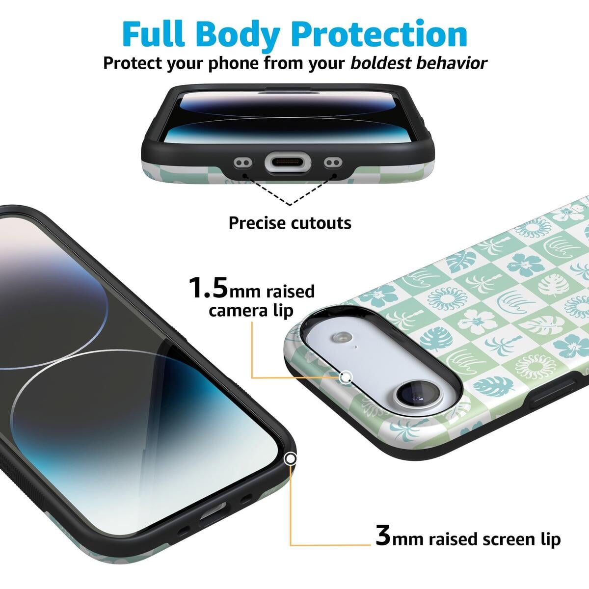 Coastal Checkers | Pura Vida Case iPhone Case get.casely