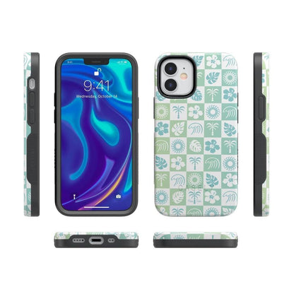 Coastal Checkers | Pura Vida Case iPhone Case get.casely