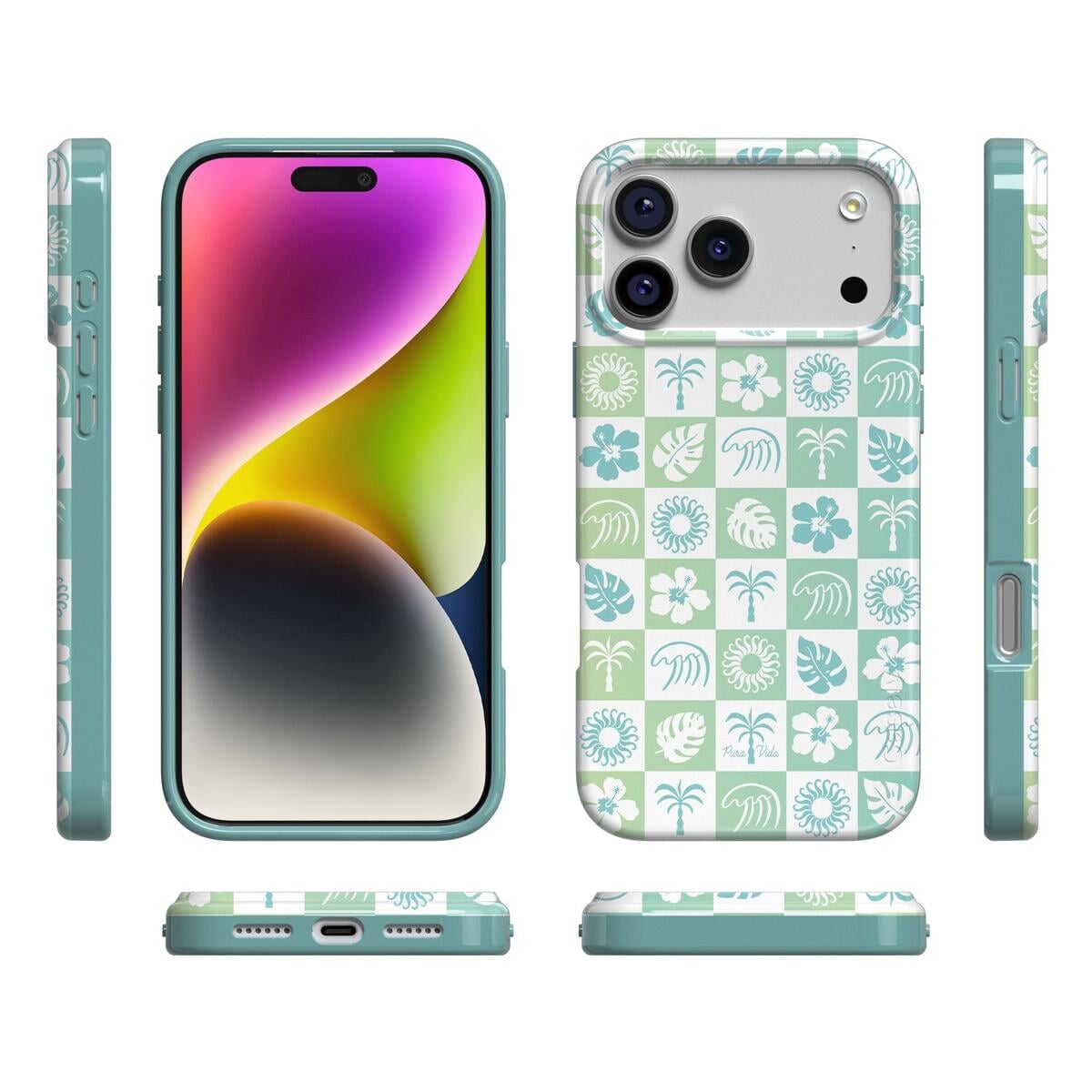 Coastal Checkers | Pura Vida Case iPhone Case get.casely