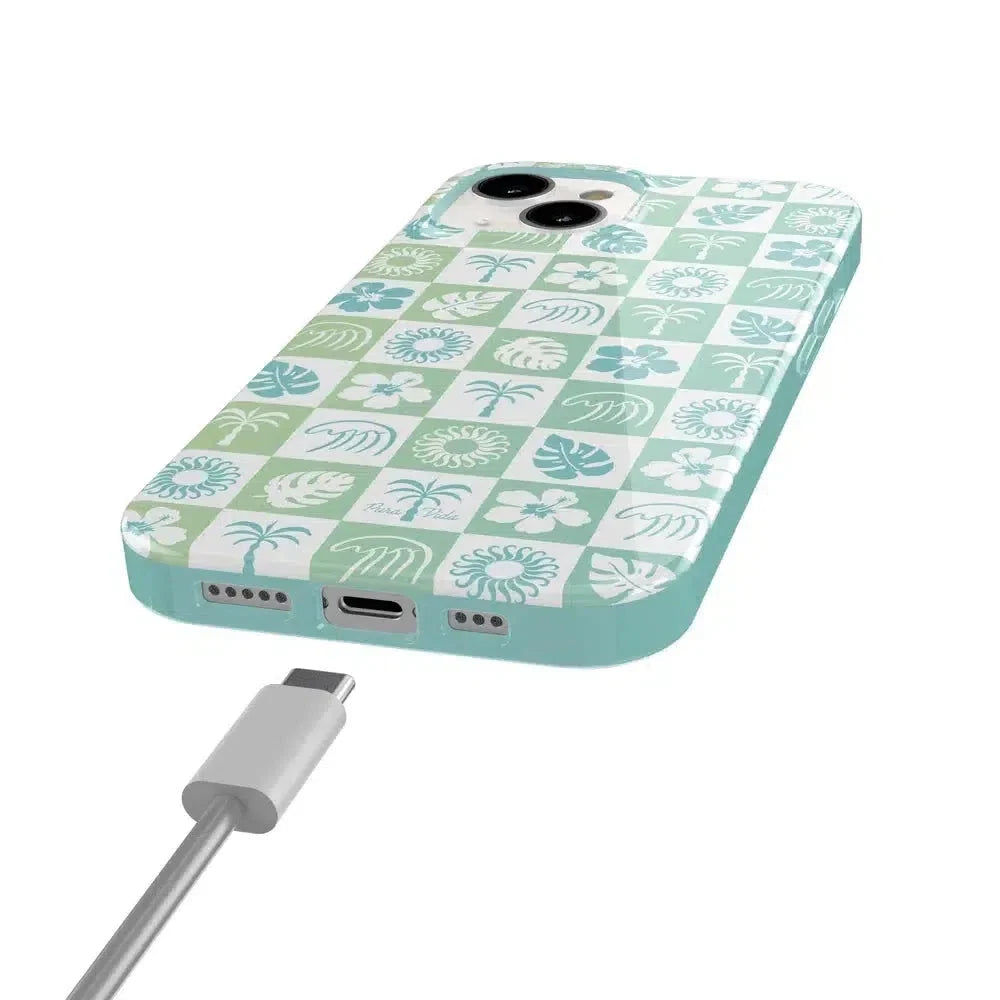Coastal Checkers | Pura Vida Case iPhone Case get.casely