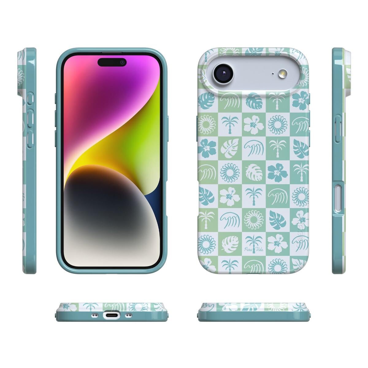 Coastal Checkers | Pura Vida Case iPhone Case get.casely