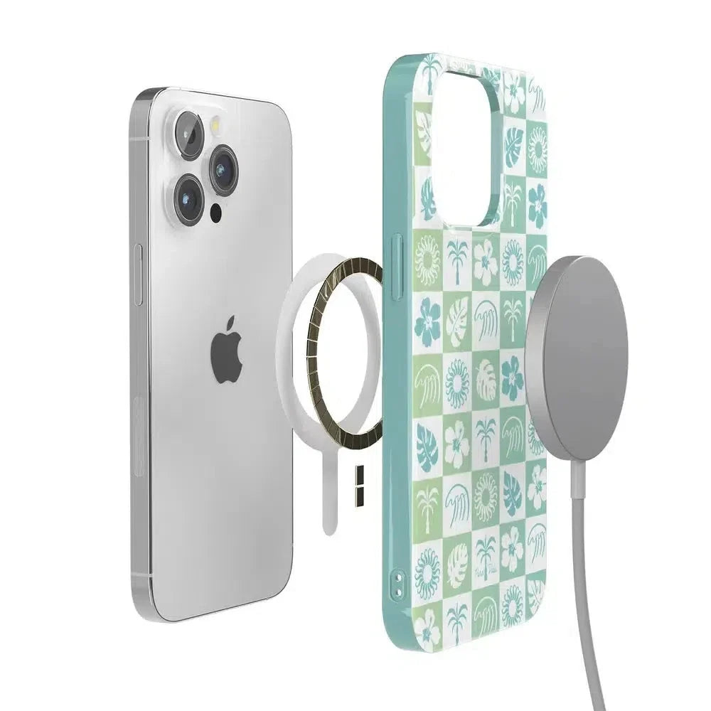 Coastal Checkers | Pura Vida Case iPhone Case get.casely