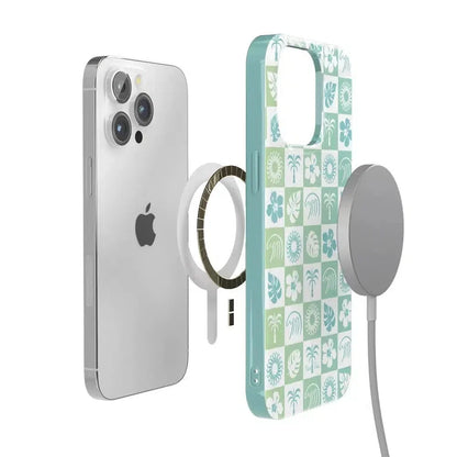 Coastal Checkers | Pura Vida Case iPhone Case get.casely