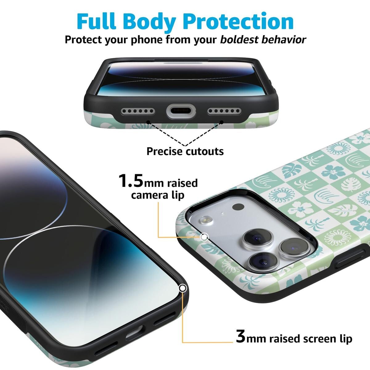Coastal Checkers | Pura Vida Case iPhone Case get.casely