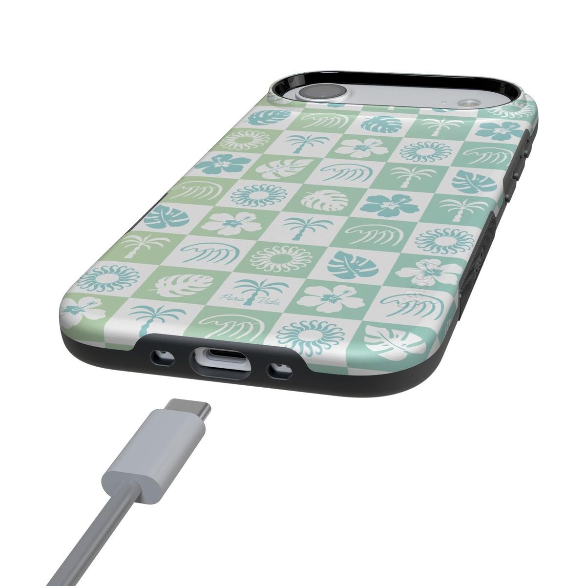 Coastal Checkers | Pura Vida Case iPhone Case get.casely