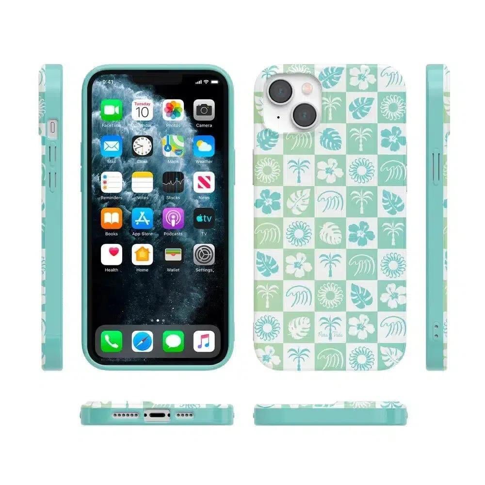 Coastal Checkers | Pura Vida Case iPhone Case get.casely