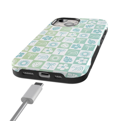 Coastal Checkers | Pura Vida Case iPhone Case get.casely