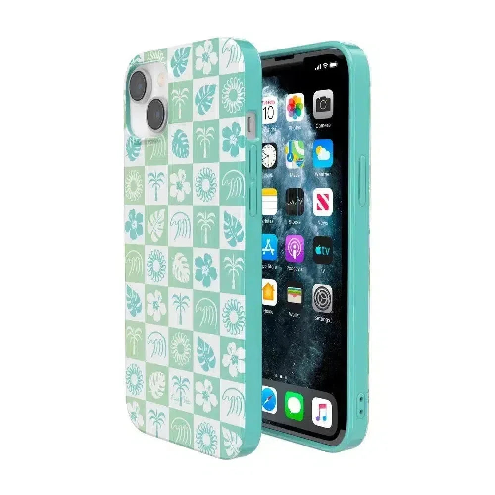 Coastal Checkers | Pura Vida Case iPhone Case get.casely