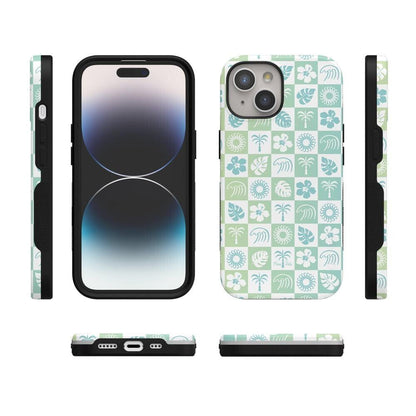 Coastal Checkers | Pura Vida Case iPhone Case get.casely