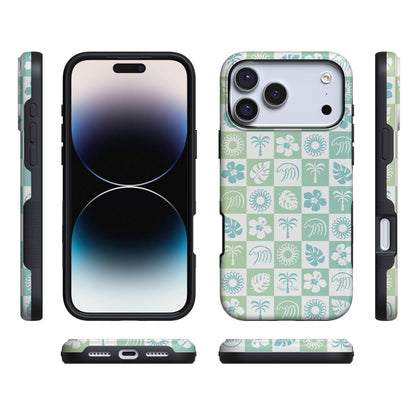 Coastal Checkers | Pura Vida Case iPhone Case get.casely