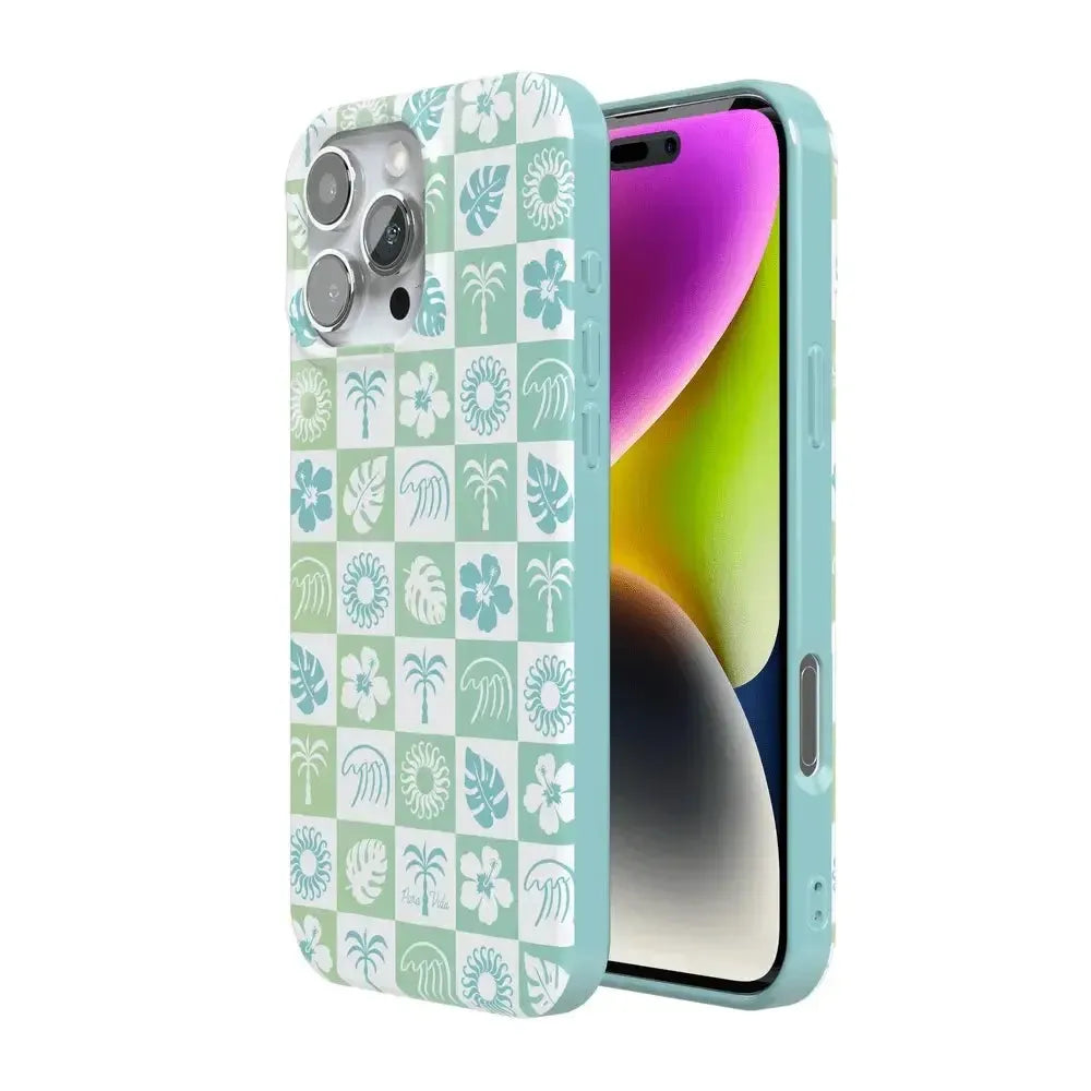 Coastal Checkers | Pura Vida Case iPhone Case get.casely