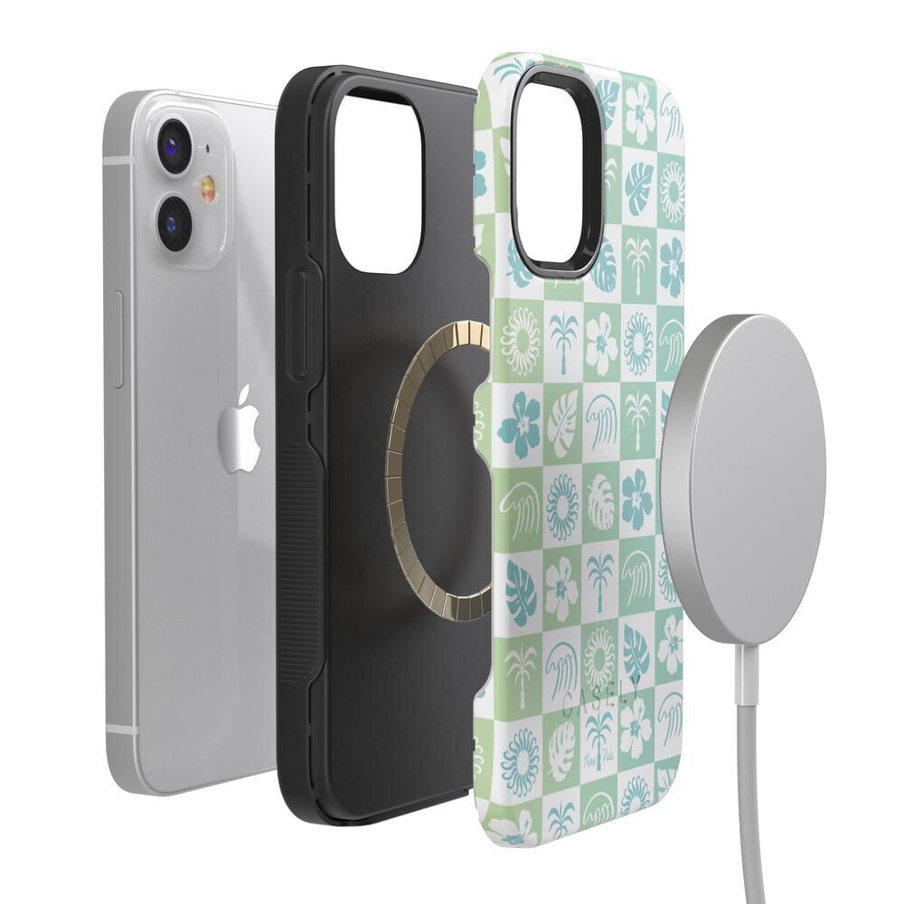 Coastal Checkers | Pura Vida Case iPhone Case get.casely