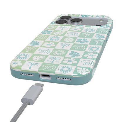 Coastal Checkers | Pura Vida Case iPhone Case get.casely