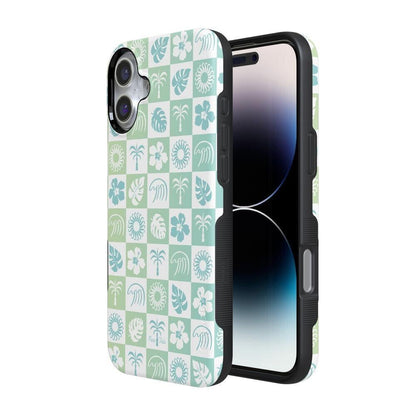 Coastal Checkers | Pura Vida Case iPhone Case get.casely