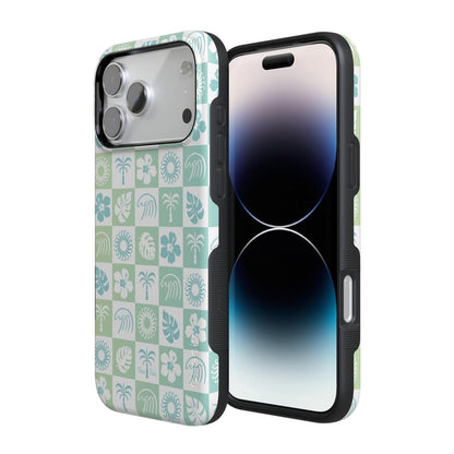 Coastal Checkers | Pura Vida Case iPhone Case get.casely