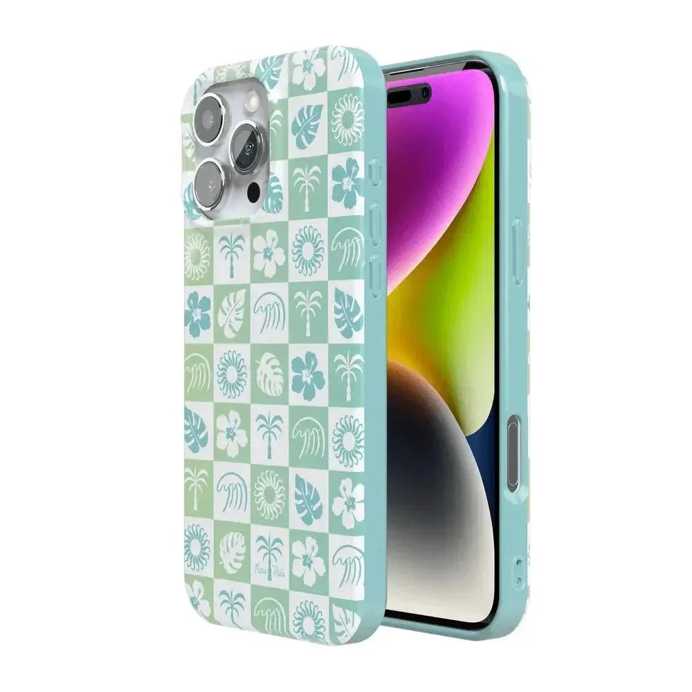 Coastal Checkers | Pura Vida Case iPhone Case get.casely